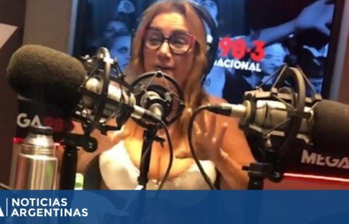 Nancy Pazos stayed in a bra on her radio show