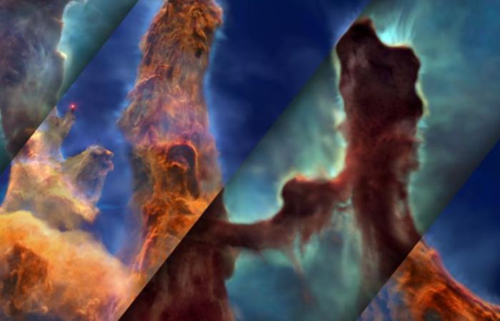 NASA Combined Two Telescopes and Released a Mind-Blowing 3D Visualization of the “Pillars of Creation”