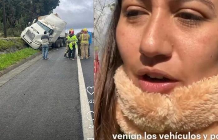 Mother walking to Santiago was miraculously saved from being run over – Publimetro Chile