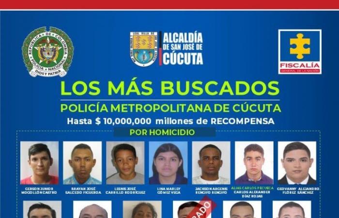 Authorities in Cúcuta presented the list of the most wanted for homicide and theft