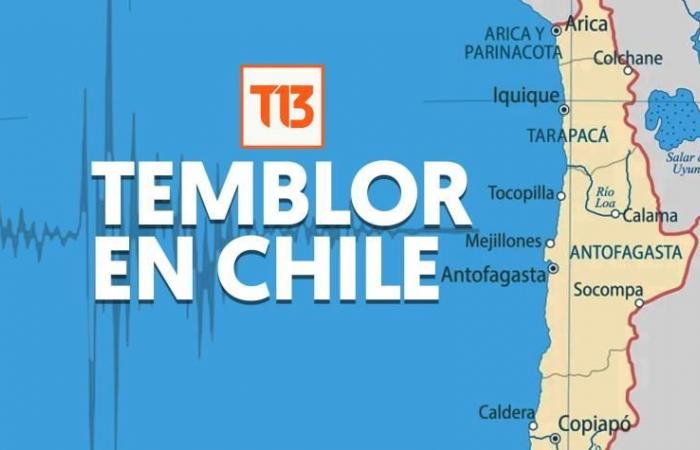 Tremor is recorded in the Antofagasta region