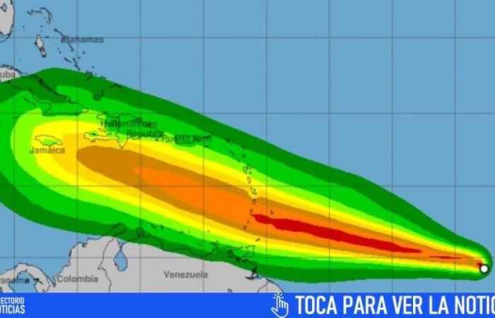 the trajectory cone crosses Cuba