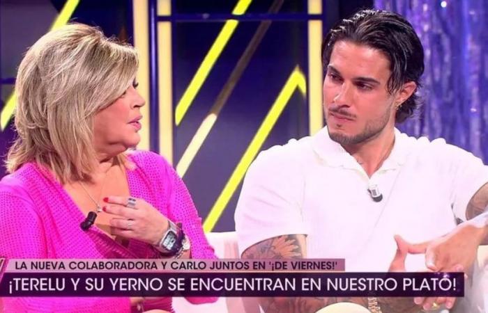 Carlo Costanzia and Terelu Campos meet for the first time on set: the television station’s question about his relationship with Alejandra Rubio