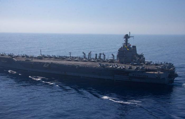 This is the aircraft carrier, the largest in the world, with which the United States aims to show its strength