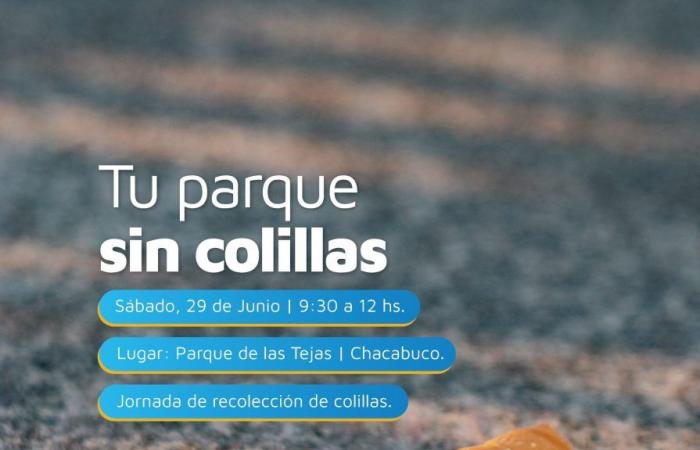 Join the “Your park without cigarette butts” event at Parque de las Tejas