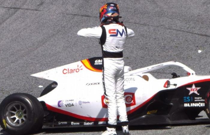 Sebastian Montoya: crash and car destroyed in F3 in Austria