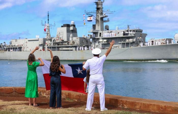 With the participation of the frigate Condell and the LPD ship BAP Pisco, the Chilean and Peruvian Navy are present in the RIMPAC 2024 Multinational Exercise