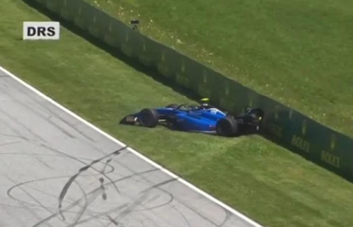 Franco Colapinto’s mistake in the last lap that made him lose six positions and not add to the Austrian Sprint