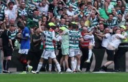 Celtic go six points clear with 2-1 win over 10-man Rangers