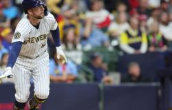 Hoskins’ shot led the Brewers’ comeback over the Cardinals