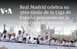 Real Madrid celebrates its 36th Spanish League title thinking about the 15th European Cup