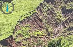 Cracks in a mountain threaten to affect the road that connects Bucaramanga with the Coast