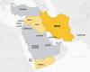 This map shows active conflict hotspots in the Middle East