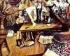 This is the famous painting “The Wounded Table” by Frida Kahlo that was lost for more than 60 years