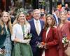 Guillermo and Máxima of the Netherlands celebrate King’s Day with their three daughters