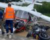 Plane fell on motorcycle near the Santa Ana de Cartago airport, Valle del Cauca