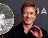 Brad Pitt is shown with his new girlfriend who is 26 years younger on a walk in Santa Barbara
