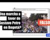 Video attributed to a pro-Petro march in Colombia was actually a protest against him
