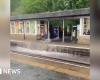 Leeds: Flash flooding hits roads and railways during storm