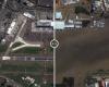 Brazil floods: Images from space reveal runway airport and football field submerged