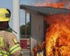 Cal Fire simulates wildfire on 2 fake houses for wildfire preparedness week