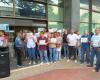 Dian employees in Santa Marta protested the announcement of massive layoffs