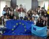 Students from IES San José visit the City Hall on the occasion of the celebration of Europe Day