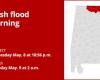 Flash flood warning affecting North Alabama until 2 am Thursday
