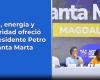 Water, energy and security offered by President Petro in Santa Marta
