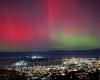The aurora australis generated by a solar storm dyed the sky of Tierra del Fuego and Antarctica, and left shocking images