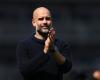 Pep Guardiola insists his players can handle the pressure and hails their temperament as Man City break to 4-0 win over Fulham to go back to the top of the table