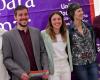 José Luis Gascón, Carmen Fajardo and Diego Pedraza, in the Podemos candidacy headed by Irene Montero