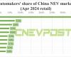 Automakers’ share of China NEV market in Apr: BYD tops with 37.5%, Tesla 5th with 4.6%