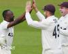 Surrey v Warwickshire: Kemar Roach bowls hosts to brink of victory