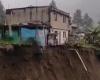 Three homes about to collapse due to winter in Nariño