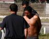 A man was arrested in Albardón after hitting three people