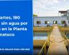 This Tuesday, 180 neighborhoods without water due to work at the Mamatoco Plant