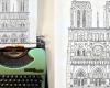 A young Englishman creates works of art with his typewriter