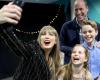 Taylor Swift posed with Prince William and her children after a concert in London