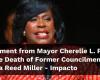 Statement from Mayor Cherelle L. Parker on the Death