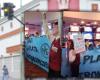 Noisy protest by Bingo La Plata workers demanding a salary increase